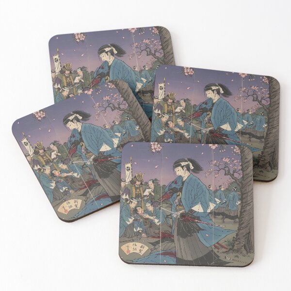 Item preview, Lone Samurai Cherry Blossom Duel Ukiyo-e Art designed and sold by LYZ7VANI.