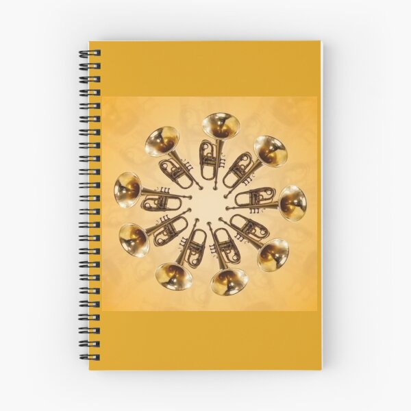 Item preview, Golden Trumpet Circle Sunburst – Vintage Brass Horn Jazz Music Orchestra Mandala Art designed and sold by zohocreations.