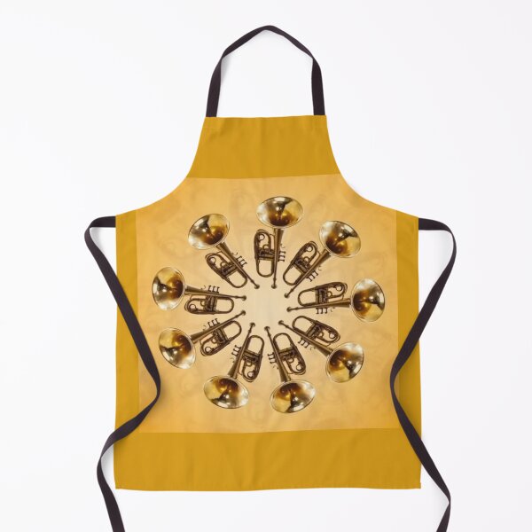 Item preview, Golden Trumpet Circle Sunburst – Vintage Brass Horn Jazz Music Orchestra Mandala Art designed and sold by zohocreations.