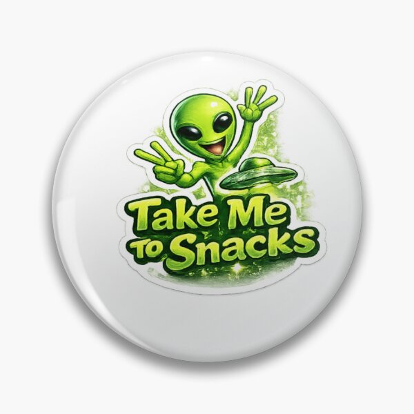 Item preview, Cute Alien Take Me To Snacks Funny UFO Cartoon Design designed and sold by Artbysarmina.