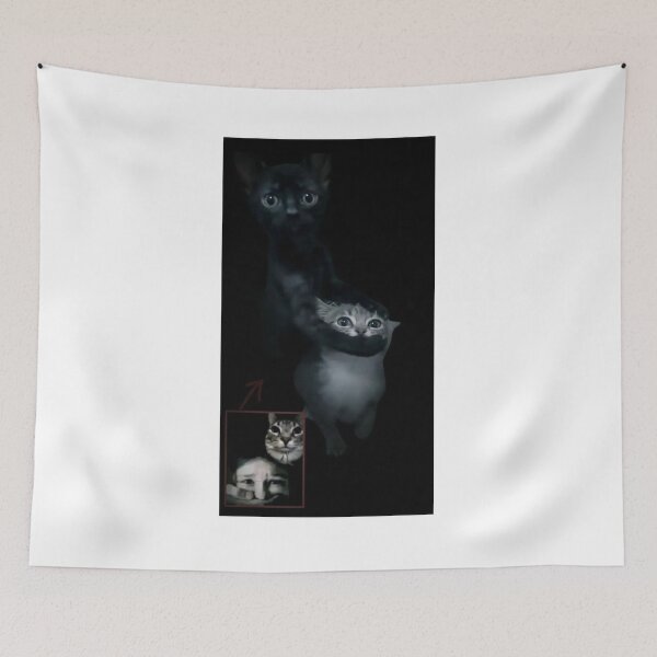 Item preview, scary cat meme designed and sold by cloudzer0000.
