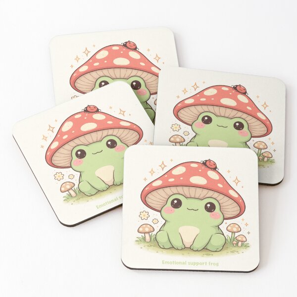 Item preview, Emotional frog with mushroom hat ? designed and sold by Sp-sara.