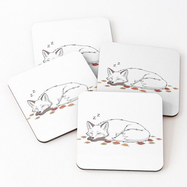 Item preview, Kawaii Fox Nap – Cute Autumn Leaves Cozy Graphic designed and sold by Pollock.
