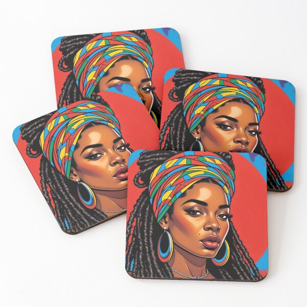 Item preview, Sassy Dreadlock Black Woman Pop Art. Colorful Portrait, Bring Your Sassy Retro Vibe... designed and sold by Moonrock Design.