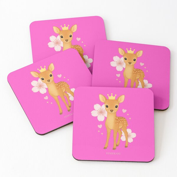 Item preview, Fawn with Cherry Blossoms - Solid Pink designed and sold by HIMEKARI.
