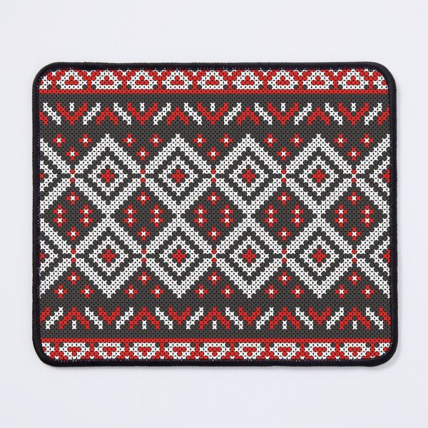 Item preview, Black and red diamond-shaped cross-stitch pattern yarn. designed and sold by Nengsang.