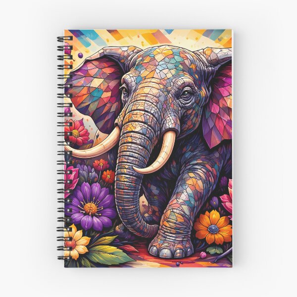 Artikelvorschau, Bunter Elefant im blühenden Garten entworfen und verkauft von cuprum.