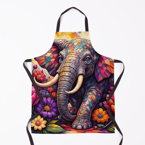 Item preview, Colorful Elephant in Blooming Garden designed and sold by cuprum.