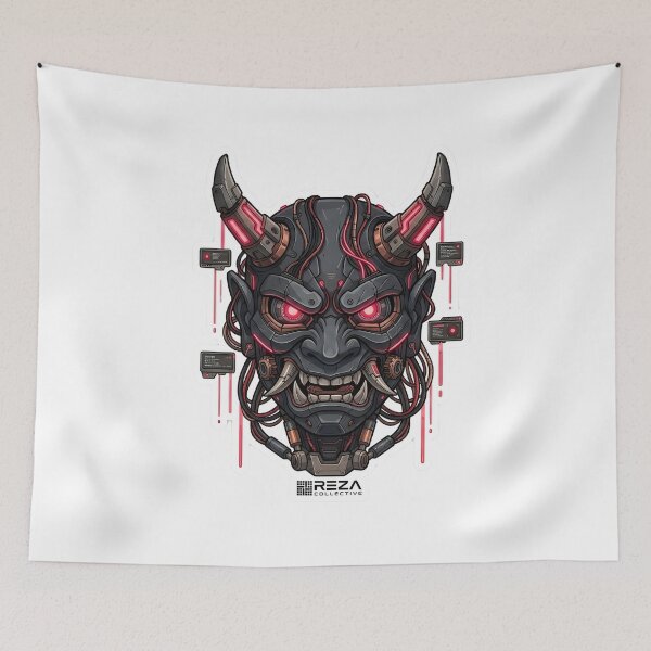 Item preview, Cybernetic Oni: Futuristic Japanese Samurai Mask designed and sold by RickyStick.