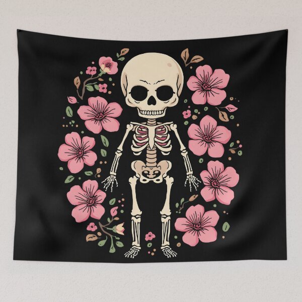 Item preview, Flowers and skeleton designed and sold by uunaa.