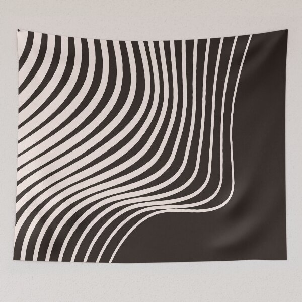 Item preview, Gentle Night – Flowing Dark Abstract Line Pattern, Cozy Minimal Aesthetic designed and sold by Helmina Groper.