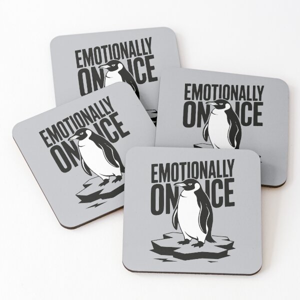 Item preview, Emotionally on Ice Funny Penguin Mental Health Quote designed and sold by MavtM.