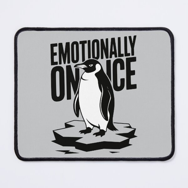 Item preview, Emotionally on Ice Funny Penguin Mental Health Quote designed and sold by MavtM.