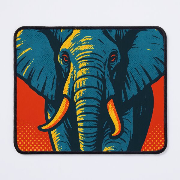 Item preview, Retro Pop Art Elephant | Vibrant Majestic Wildlife Illustration | Bold Safari Animal Aesthetic Design designed and sold by PaintedPixels01.