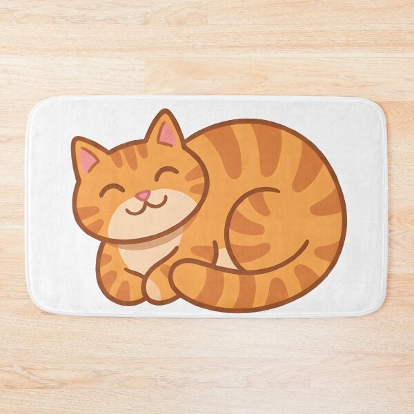 Item preview, Pegatina de gato naranja sonriente designed and sold by Mini Stickers store.