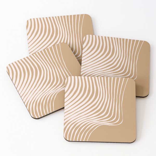 Item preview, Soft Sand – Warm Earth Tone Abstract Line Pattern, Organic Minimal Aesthetic designed and sold by Helmina Groper.