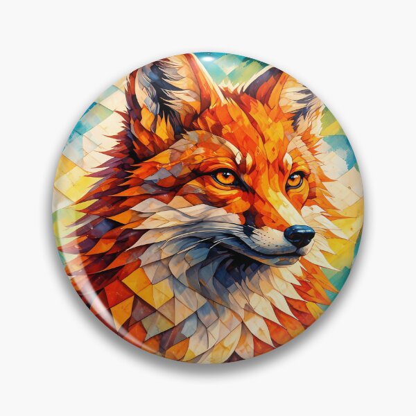 Item preview, Vibrant Geometric Fox designed and sold by cuprum.