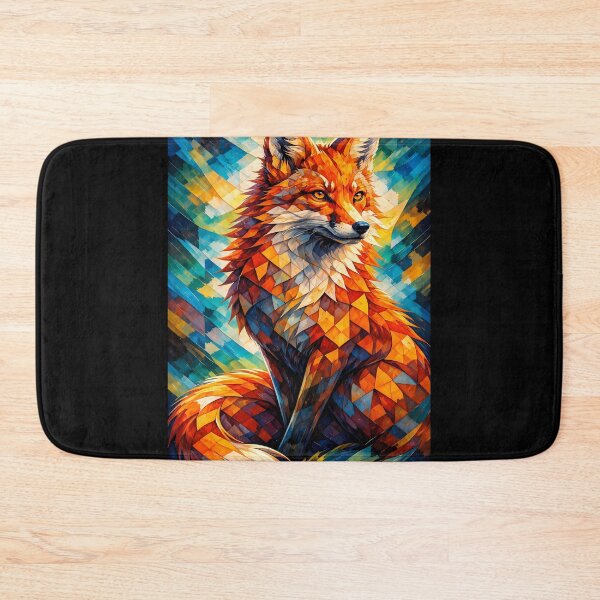 Item preview, Vibrant Geometric Fox designed and sold by cuprum.