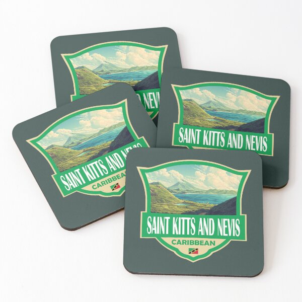 Item preview, Saint Kitts and Nevis Illustration Retro Badge designed and sold by KrisSidDesigns.