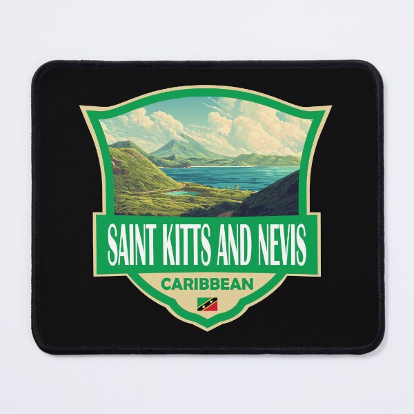 Item preview, Saint Kitts and Nevis Illustration Retro Badge designed and sold by KrisSidDesigns.