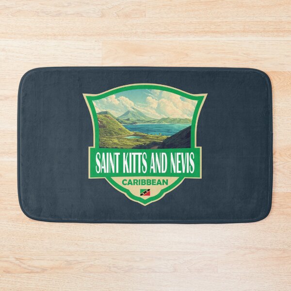 Item preview, Saint Kitts and Nevis Illustration Retro Badge designed and sold by KrisSidDesigns.