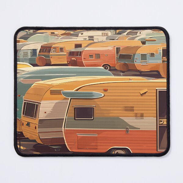 Item preview, Elkhart Indiana Vintage RV Travel Poster 1950s Style designed and sold by Boddicca.