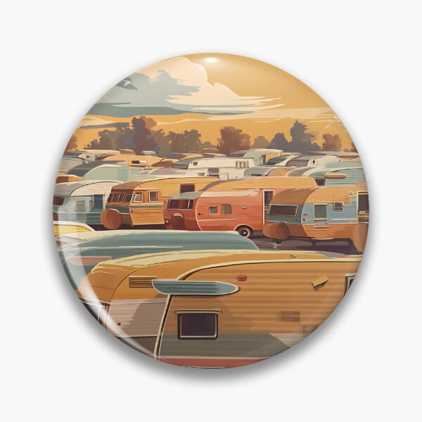 Item preview, Elkhart Indiana Vintage RV Travel Poster 1950s Style designed and sold by Boddicca.