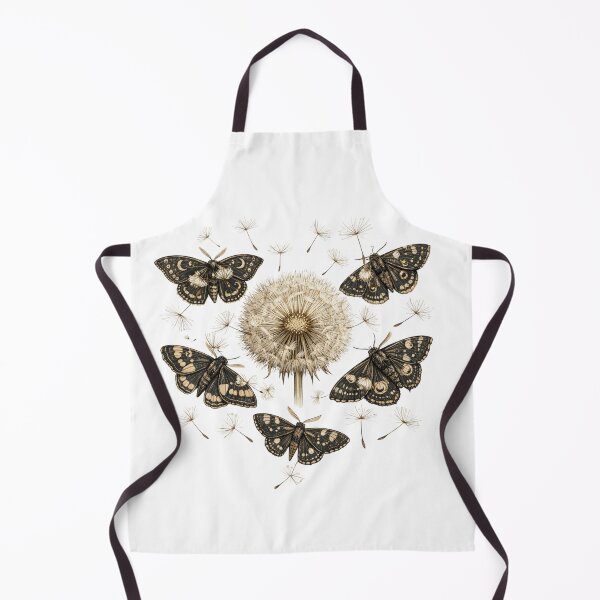 Item preview, Dandelion Puff and Moths Botanical Floral Art designed and sold by funnyshop222.