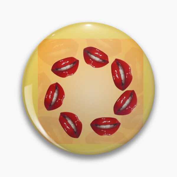 Item preview, Glossy Red Lips Circle Pattern – Bold Sexy Pop Art Mouth Print for Makeup Lovers & Fashion Enthusiasts designed and sold by zohocreations.