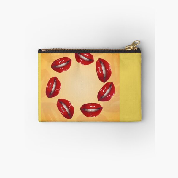 Item preview, Glossy Red Lips Circle Pattern – Bold Sexy Pop Art Mouth Print for Makeup Lovers & Fashion Enthusiasts designed and sold by zohocreations.