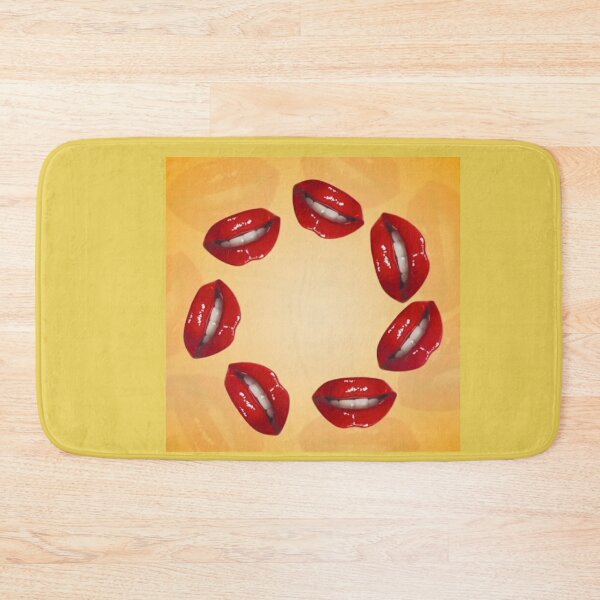 Item preview, Glossy Red Lips Circle Pattern – Bold Sexy Pop Art Mouth Print for Makeup Lovers & Fashion Enthusiasts designed and sold by zohocreations.