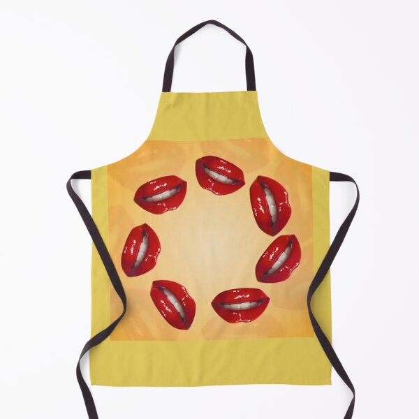 Item preview, Glossy Red Lips Circle Pattern – Bold Sexy Pop Art Mouth Print for Makeup Lovers & Fashion Enthusiasts designed and sold by zohocreations.