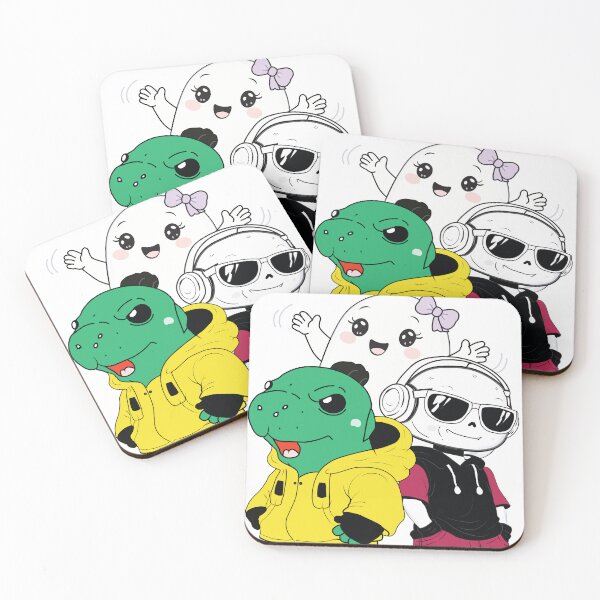 Item preview, Cute Kawaii Ghost Grumpy Dino Moon Squad designed and sold by MaehwaBloom.