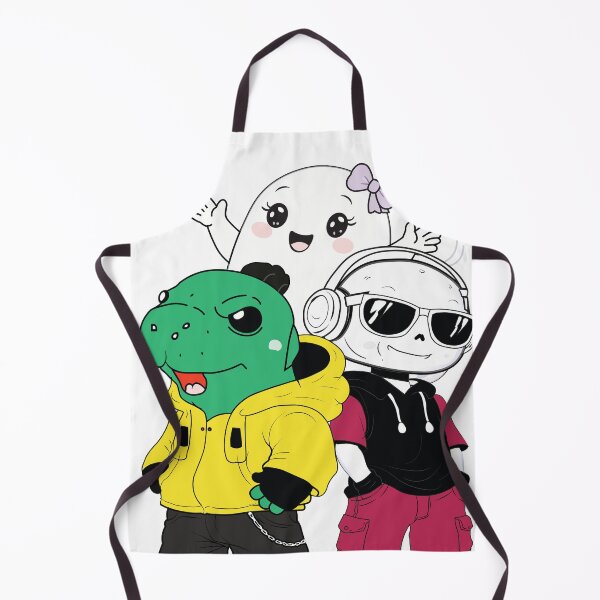 Item preview, Cute Kawaii Ghost Grumpy Dino Moon Squad designed and sold by MaehwaBloom.