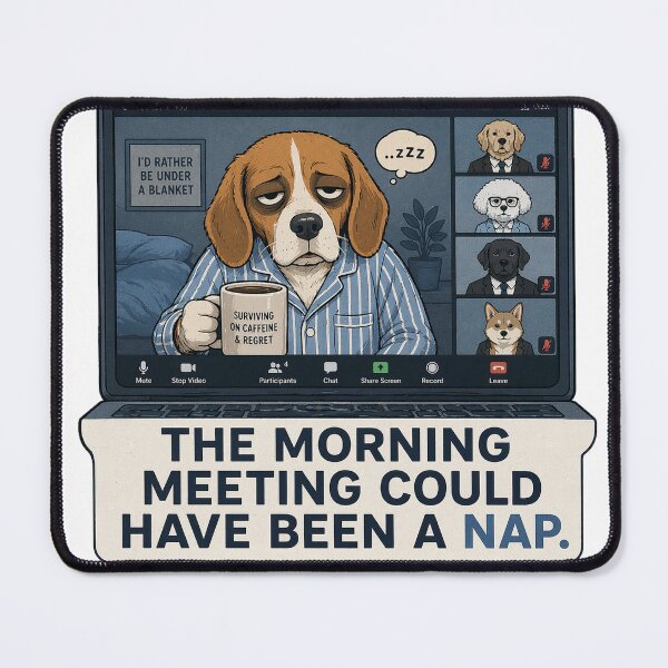 Item preview, Beagle Morning Meeting Could Have Been a Nap Funny Gift designed and sold by Gentlestate.