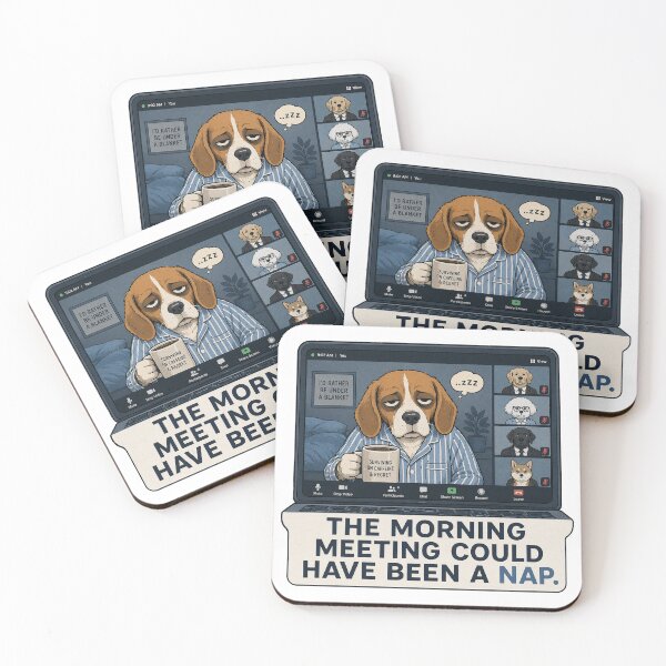 Item preview, Beagle Morning Meeting Could Have Been a Nap Funny Gift designed and sold by Gentlestate.