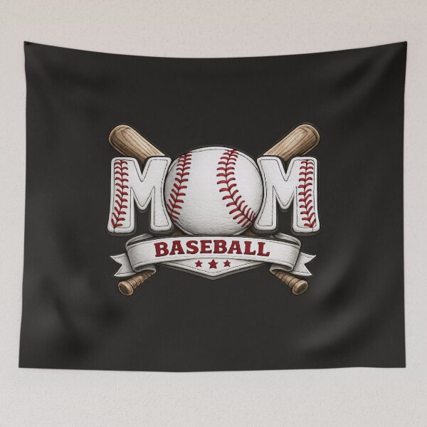 Artikelvorschau, Vintage Baseball Mom 3D-Grafikdesign entworfen und verkauft von Lozarux.