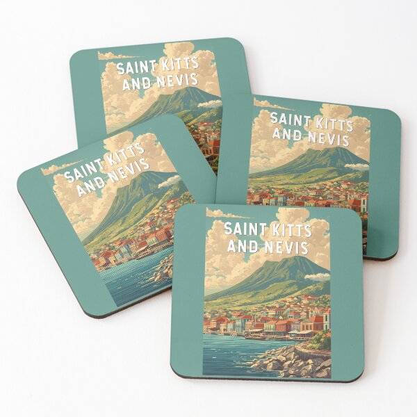 Item preview, Saint Kitts and Nevis Illustration Travel Art Vintage designed and sold by KrisSidDesigns.