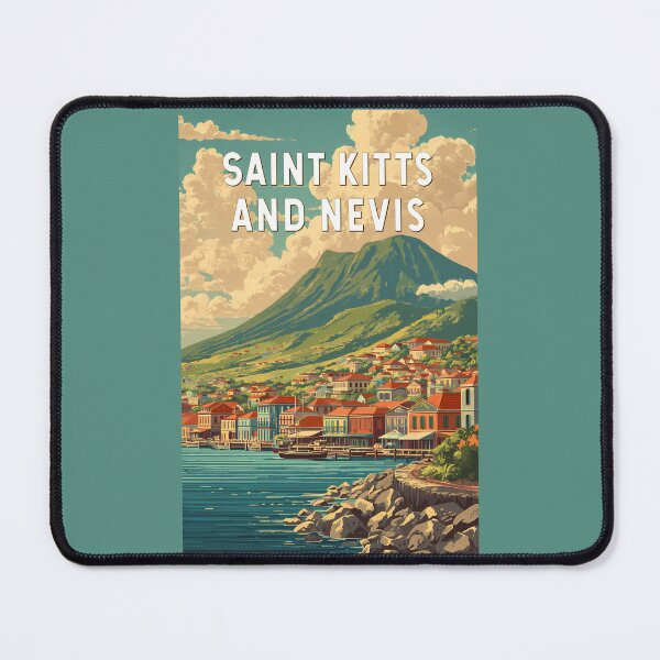 Item preview, Saint Kitts and Nevis Illustration Travel Art Vintage designed and sold by KrisSidDesigns.