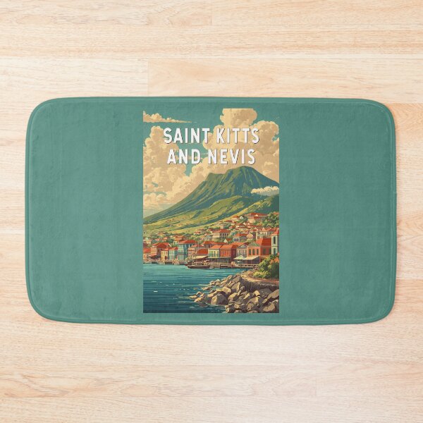 Item preview, Saint Kitts and Nevis Illustration Travel Art Vintage designed and sold by KrisSidDesigns.