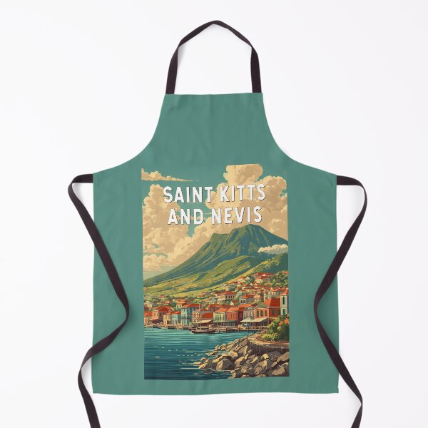 Item preview, Saint Kitts and Nevis Illustration Travel Art Vintage designed and sold by KrisSidDesigns.