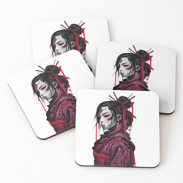 Item preview, ​Cyberpunk Geisha: Futuristic Neo-Tokyo Female Samurai Art designed and sold by RickyStick.