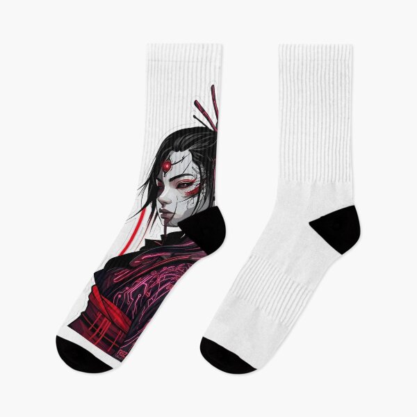 Item preview, ​Cyberpunk Geisha: Futuristic Neo-Tokyo Female Samurai Art designed and sold by RickyStick.