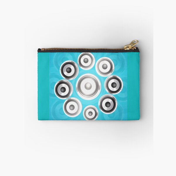 Item preview, Chrome Speaker Woofer Pattern – Cool Blue Bass Sound System Art Print for Music & Audio Enthusiasts designed and sold by zohocreations.