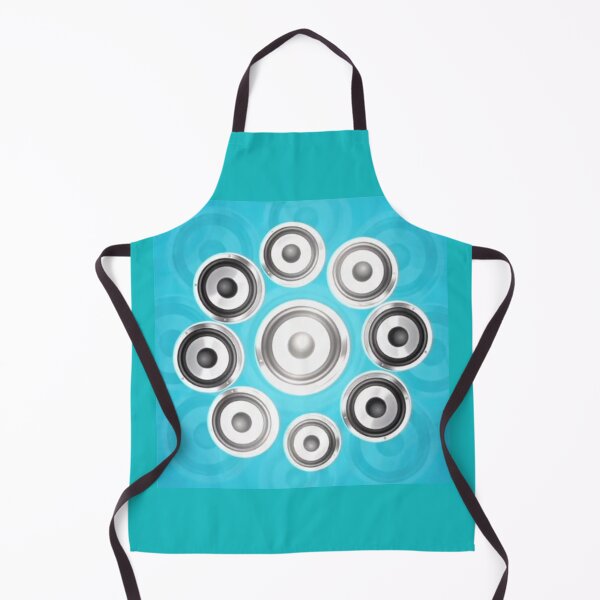 Item preview, Chrome Speaker Woofer Pattern – Cool Blue Bass Sound System Art Print for Music & Audio Enthusiasts designed and sold by zohocreations.