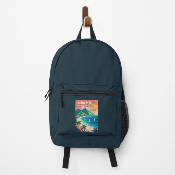Item preview, Saint Kitts and Nevis Landscape Illustration Travel Art Vintage designed and sold by KrisSidDesigns.