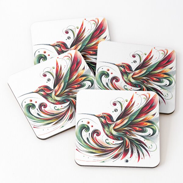 Item preview, Hummingbird Flow — Abstract Wildlife Art Print designed and sold by LoneStarArtworks.