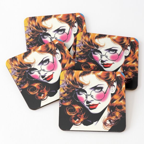 Item preview, Sassy Red Head Woman Pop Art. Colorful Portrait, Bring Your Sassy Retro Vibe... designed and sold by Moonrock Design.