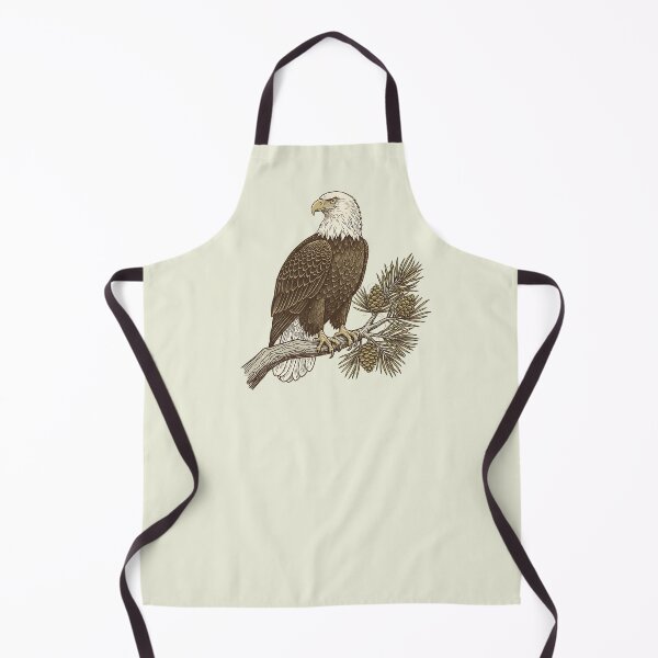 Item preview, Patriotic Bald Eagle on Pine Branch Nature Illustration designed and sold by BirdsnStuff.