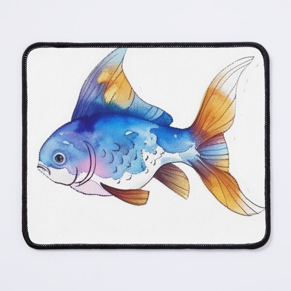 Item preview, Blu and Gold Fish designed and sold by Createdaily.
